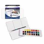 Aquarellfarben Studio Set Aquafine 24x 1/2 Näpfchen,...