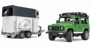 Land Rover mit Pferdeanhänger 1:16, Land Rover Defender Pferdeanhänger