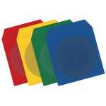 MEDIARANGE CD/DVD Papierhüllen - farbig sortiert,...