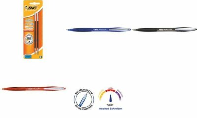 BiC Druckkugelschreiber ATLANTIS Soft - 0,4 mm, blau (dokumentenecht)