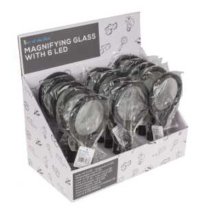 OOTB Lese-Lupe mit 6 LED ca. 24 cm