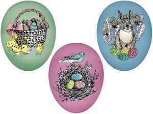 Nestler Papp-Osterei 18 cm StilvolleOstern 3Mot o. Motivwahl