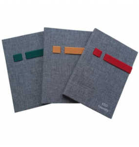 Notizbuch mit Handy-/Stiftehalter DONAU 1350102-99 sortiert