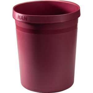 HAN Papierkorb GRIP KARMA - 18 L, rund, Recyclingmaterial, öko-rot