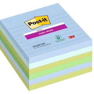 Post-it Haftnotizblock Oasis - 101 x 101 mm, liniert, 6x 90 Blatt