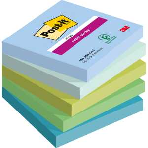 Post-it Haftnotizblock Oasis - 76 x 76 mm, sortiert 5x 90 Blatt