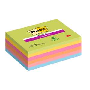 Post-it Haftnotizblock Meeting - 203 x 152 mm, neonfarben, 6x 45 Blatt