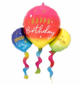 Folienballon Happy Birthday Balloons AMSCAN 4156601