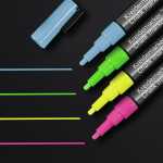 Kreidemarker - trocken und feucht abwischbar - pink/gelb/grün/blau