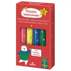 Metallic-Wachsmalstifte Sternenstaub 4ST MOSES 16878 i.Display