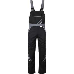 PLANAM Highline Latzhose - Gr. 48, schwarz/schiefer/zink