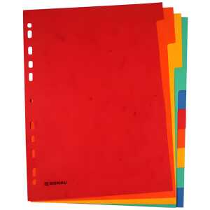 DONAU Register - blanko, Karton, A4, 10 Blatt, 5-farbig