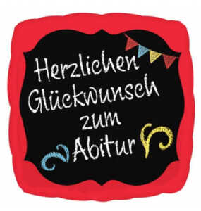 Folienballon Glückwunsch zum Abitur AMSCAN 3770401 43cm