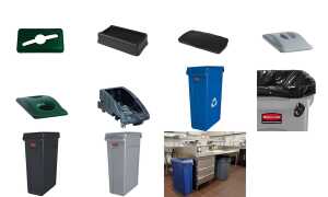 Slim Jim® mit Luftkanälen, 87 l, schwarz RUBBERMAID FG354060BLA