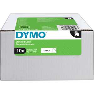 DYMO Schriftband D1 Polyester 7 mx12 mm schwarz/weiß 10er Pack
