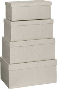 Geschenkkarton Uni hellgrau 2552 6166 66 4tlg Hoch