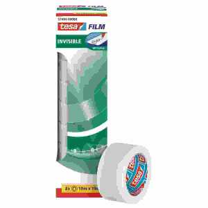 TESA Klebefilm matt-unsichtbar - beschriftbar, 19 mm x 10 m, 8 Rollen