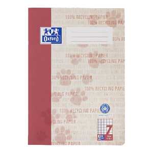 Oxford Recycling Schulheft A4, 16 Blatt, Lineatur 7 (kariert 7 mm)