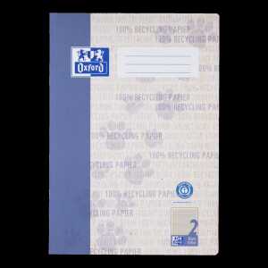 Oxford Recycling Schulheft A4, 16 Blatt, Lineatur 2, Optik Paper®