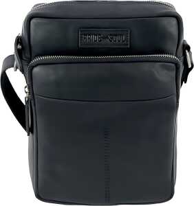 Umhängetasche Leder Port schwarz PRIDE & SOUL 47535 18x25x6cm