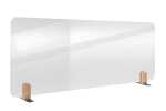 LEGAMASTER ELEMENTS Tischtrennwand - 60 x 120 cm transparent, Klammern