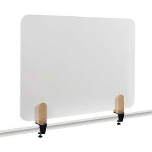 LEGAMASTER Tischtrennwand Whiteboard - 60 x 80 cm, weiß, Klammern