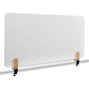 LEGAMASTER Tischtrennwand Whiteboard - 60 x 120 cm, weiß, Klammern