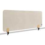 Tischtrennwand akustik Pinboard - 60 x 160 cm, beige, Klammern
