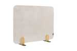 Tischtrennwand akustik Pinboard - 60 x 160 cm, beige, Klammern
