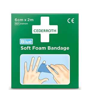 Cederroth Pflaster Soft Foam Bandage - 2 m, blau, selbsthaftend