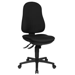 Bürodrehstuhl Support SY ohne Armlehnen - schwarz,