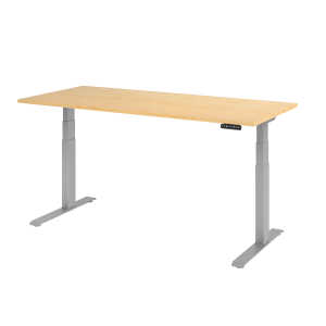 Schreibtisch elek.höhenv. ahorn/silber VXDKB19/3/S 180x80cm