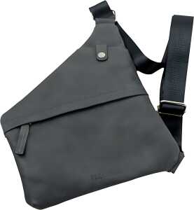 Umhängetasche Leder Cross d.grau PRIDE & SOUL 47264 25x30x2cm