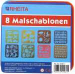 Malschablonen-Set, 8 verschiedene Themen und Farben pro Pack