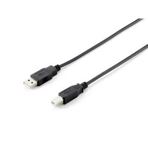 EQUIP USB 2.0 Cable Type A Male to Type B Male 1.8m