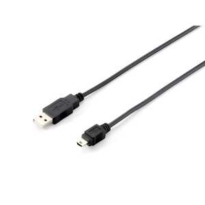 EQUIP USB 2.0 Cable Type A Male to Mini-B Male 1,8m