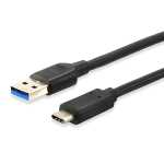 EQUIP USB 3.2 Gen 1x1 Type-A to C, M/M , 1.0m, Black