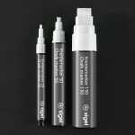 Kreidemarker - trocken und feucht abwischbar weiß Keilspitze 5-15 mm