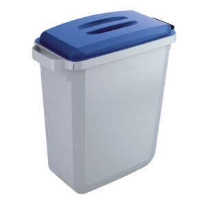DURABLE Abfallbehälter DURABIN 60L + Deckel - grau/blau