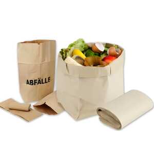 Papierabfallsack Recyclingpapier - 120 l, 2-lagig, 25 Stück