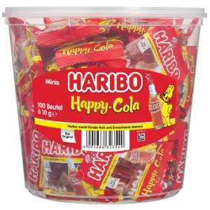 Fruchtgummi Happy-Cola 100ST HARIBO 212108004/4161532 im Minibeutel