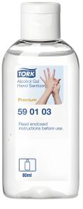 Tork Händedesinfektionsgel - 80 ml, Flasche für unterwegs