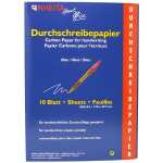 Durchschreibepapier in der 10 Blatt Mappe, A4, blau,