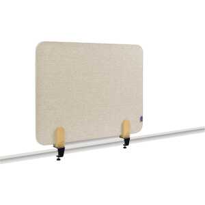 Tischtrennwand akustik Pinboard - 60 x 80 cm, beige, Klammern