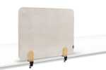 Tischtrennwand akustik Pinboard - 60 x 80 cm, beige, Klammern