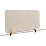 Tischtrennwand akustik Pinboard - 60 x 120 cm, beige, Klammern