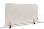 Tischtrennwand akustik Pinboard - 60 x 120 cm, beige, Klammern