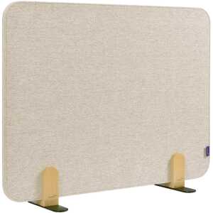 Tischtrennwand akustik Pinboard - 60 x 80 cm, beige, Halterungen