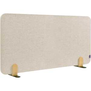 Tischtrennwand akustik Pinboard - 60 x 120 cm, beige, Halterungen