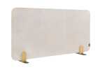 Tischtrennwand akustik Pinboard - 60 x 120 cm, beige, Halterungen